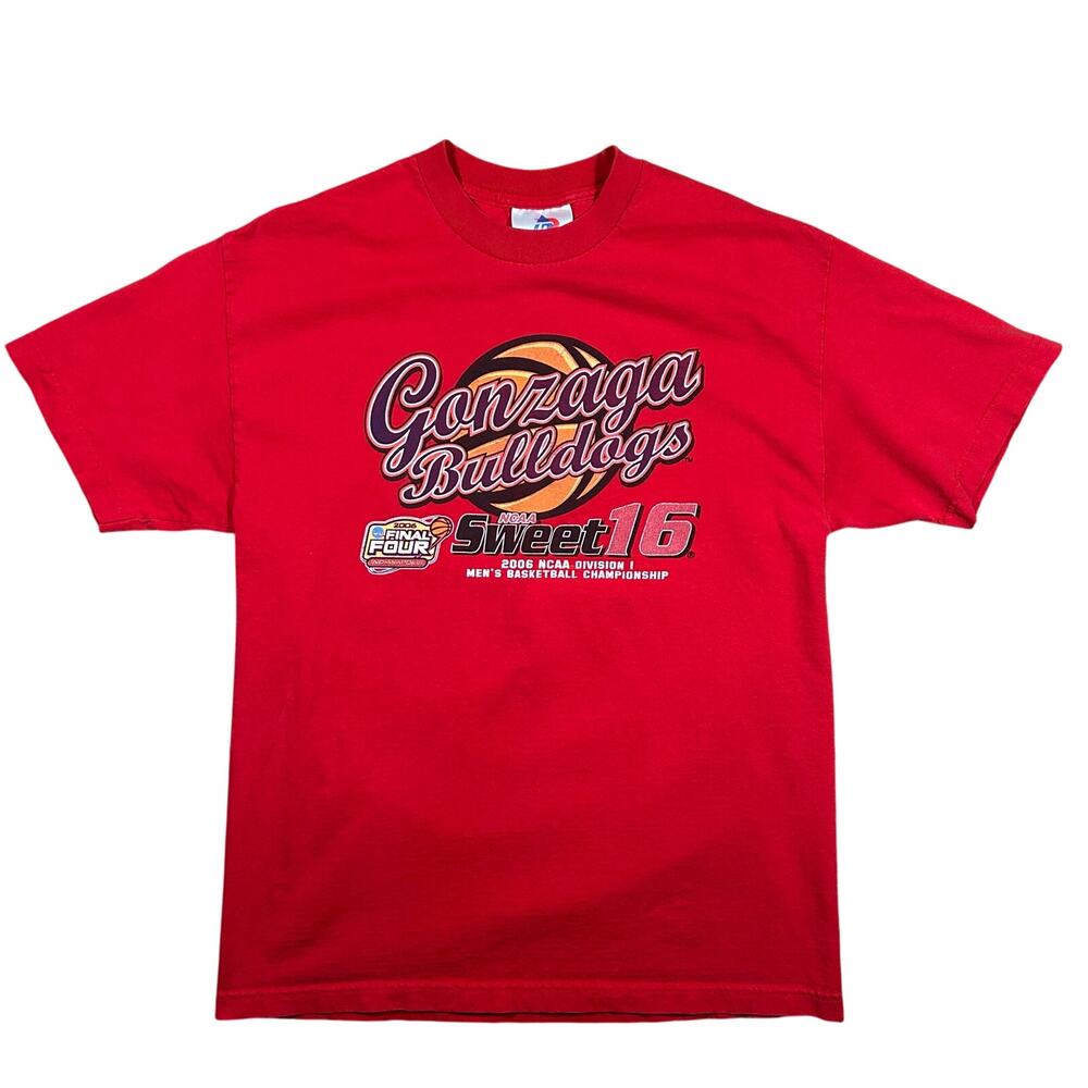 Vintage 2006 Gonzaga University Bulldogs NCAA Sweat 16 Basketball T-Shirt Large